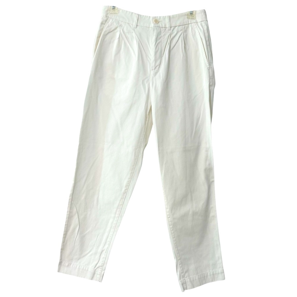 100% Cotton AYR White pleated Trousers Pants Size 2